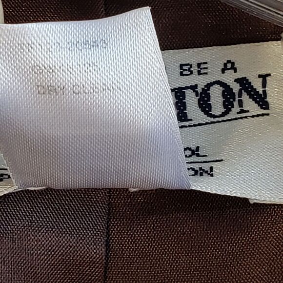 Pendleton Blazer Jacket Womens Size 4 100% Virgin Wool Brown Vintage USA Fabric - Picture 8 of 11